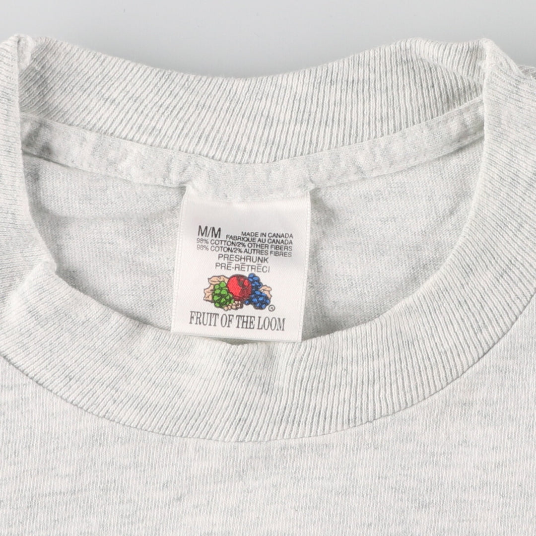 90'S Fruit of the Loom Advertising T-shirt, Made in Canada, Men's M size, Vintage /eaa460787