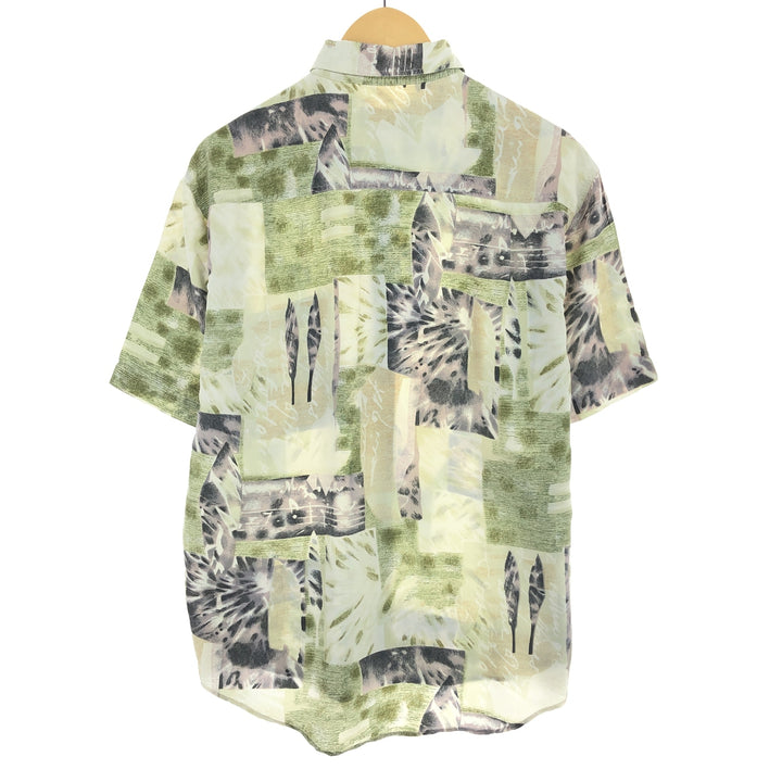 CONNECT All-over print short-sleeve silk shirt, men's L /eaa460846