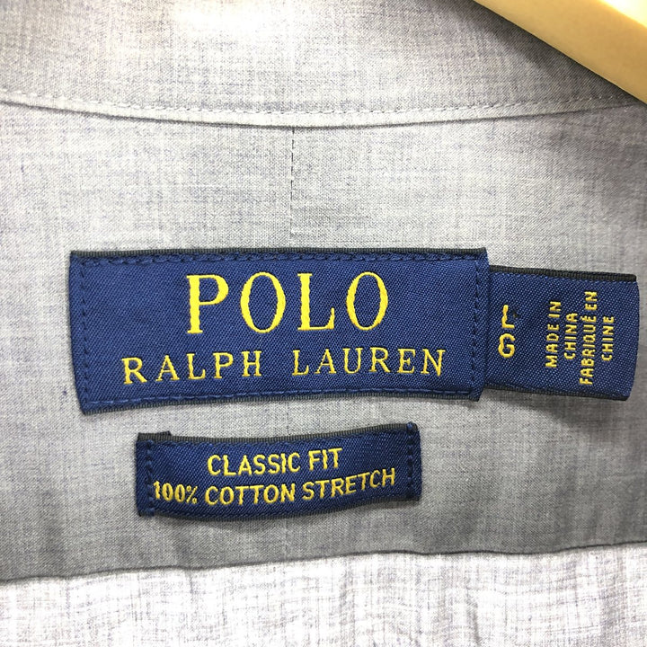 Ralph Lauren POLO RALPH LAUREN CLASSIC FIT wide collar long sleeve cotton shirt men's L /eaa460858