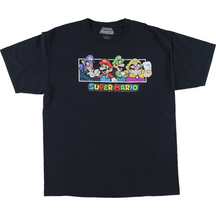 SUPER MARIO Super Mario character print T-shirt Men's L /eaa460897