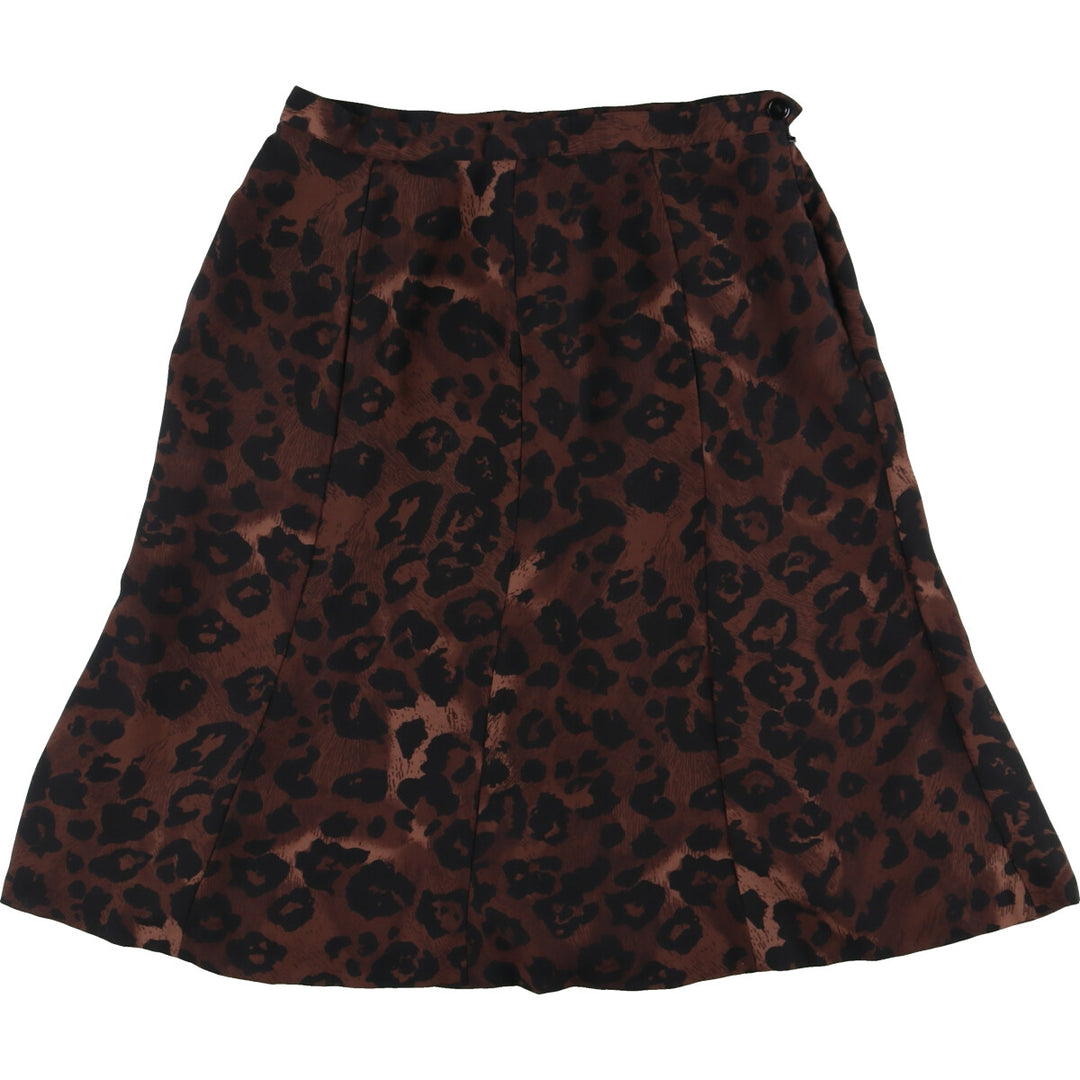 Leopard Pattern Half-length Flare Skirt Women's L /eaa460981