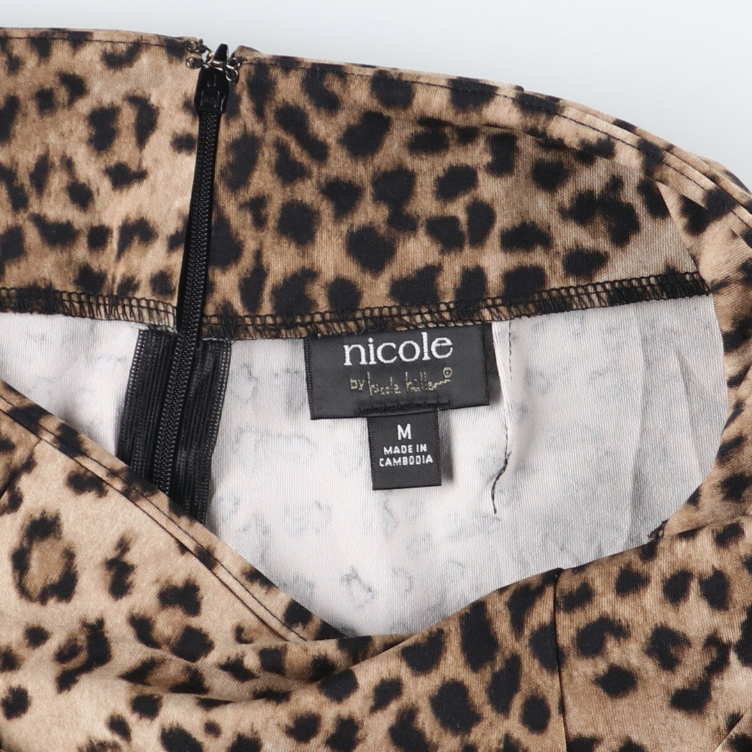 nicole Leopard Pattern Half-length Tight Skirt Women's L /eaa460983