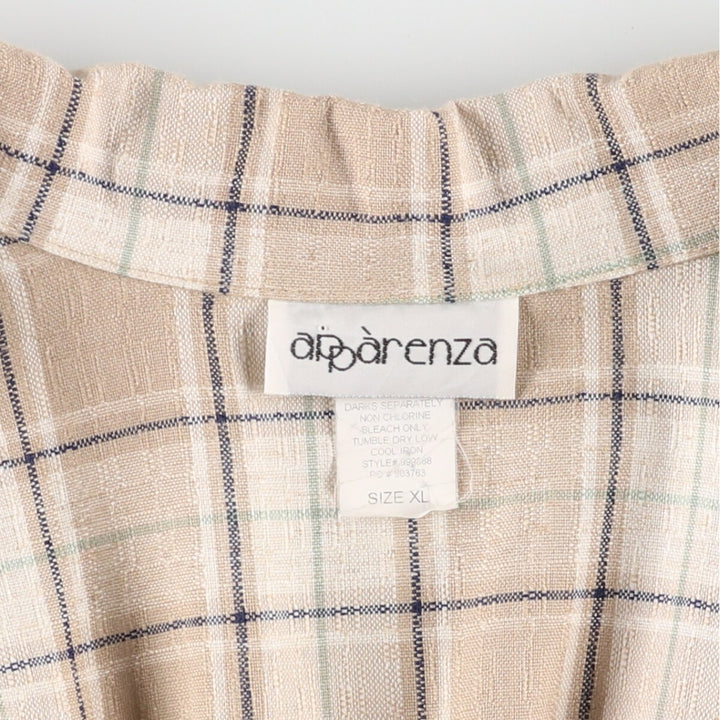 Apparenza Check Pattern Easy Jacket Tailored Jacket Women's XL /eaa460988