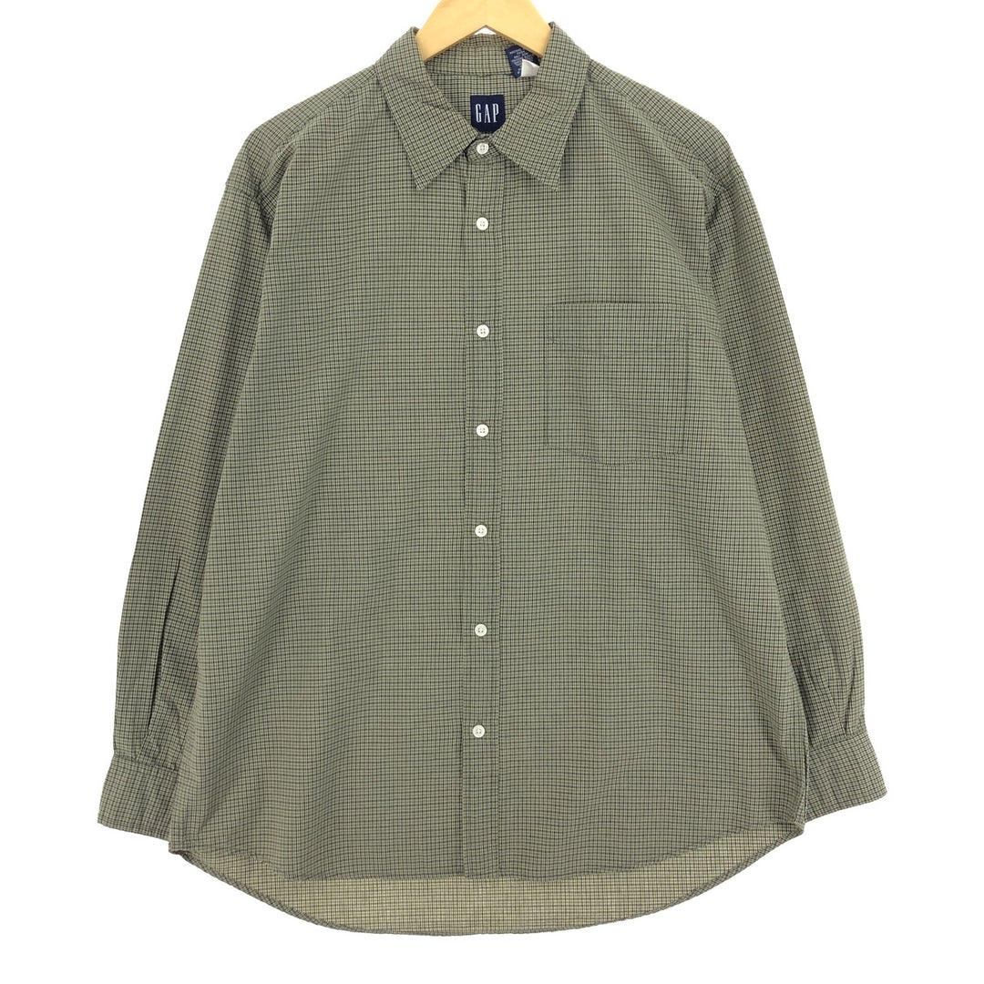 90'S GAP Old Gap Long Sleeve Cotton Check Shirt Men's L Vintage /eaa461037