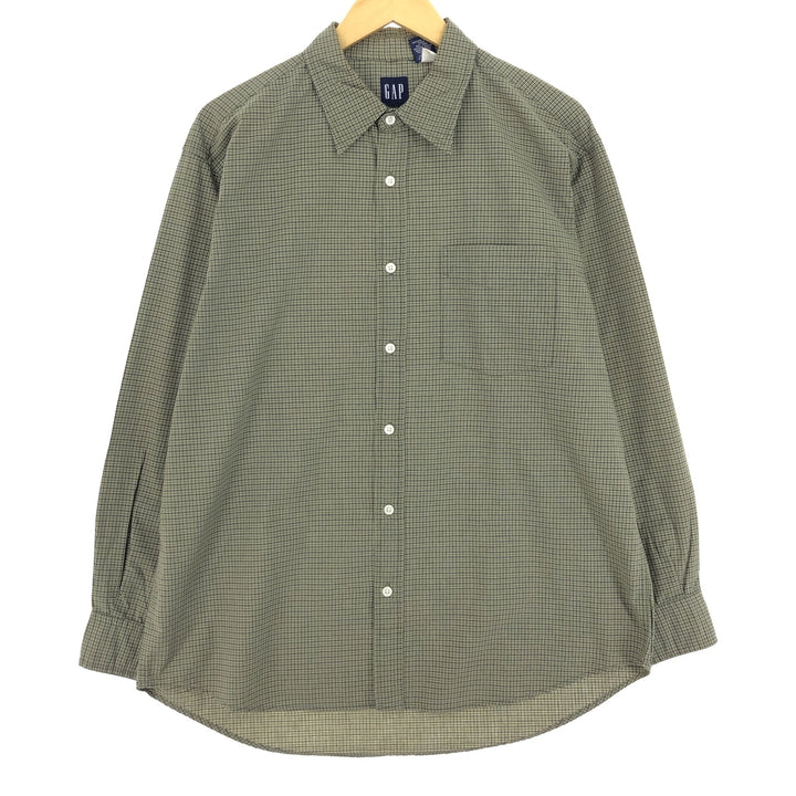 90'S GAP Old Gap Long Sleeve Cotton Check Shirt Men's L Vintage /eaa461037
