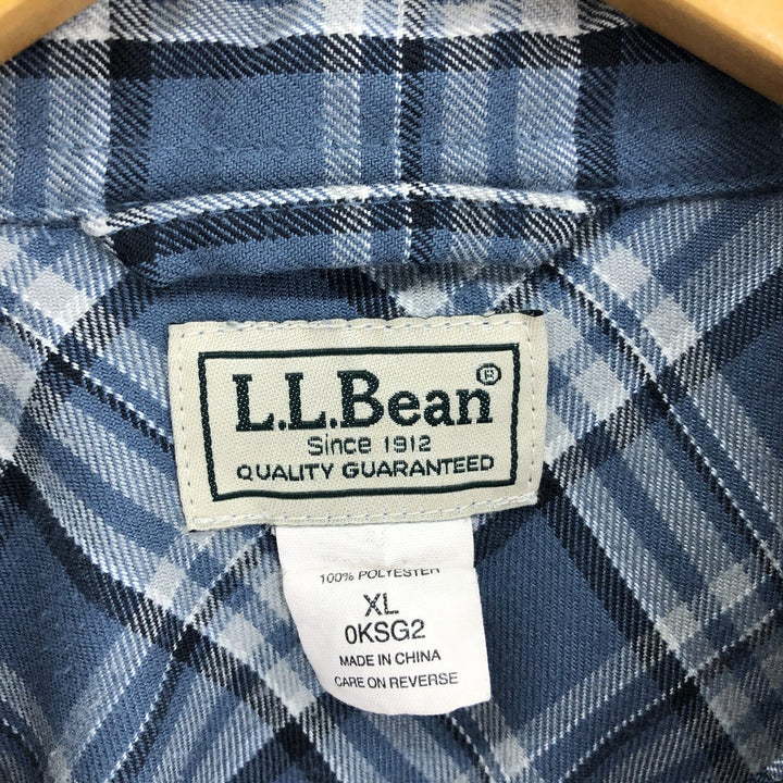 LLBean Long Sleeve Cotton Check Shirt Men's XL /eaa461051