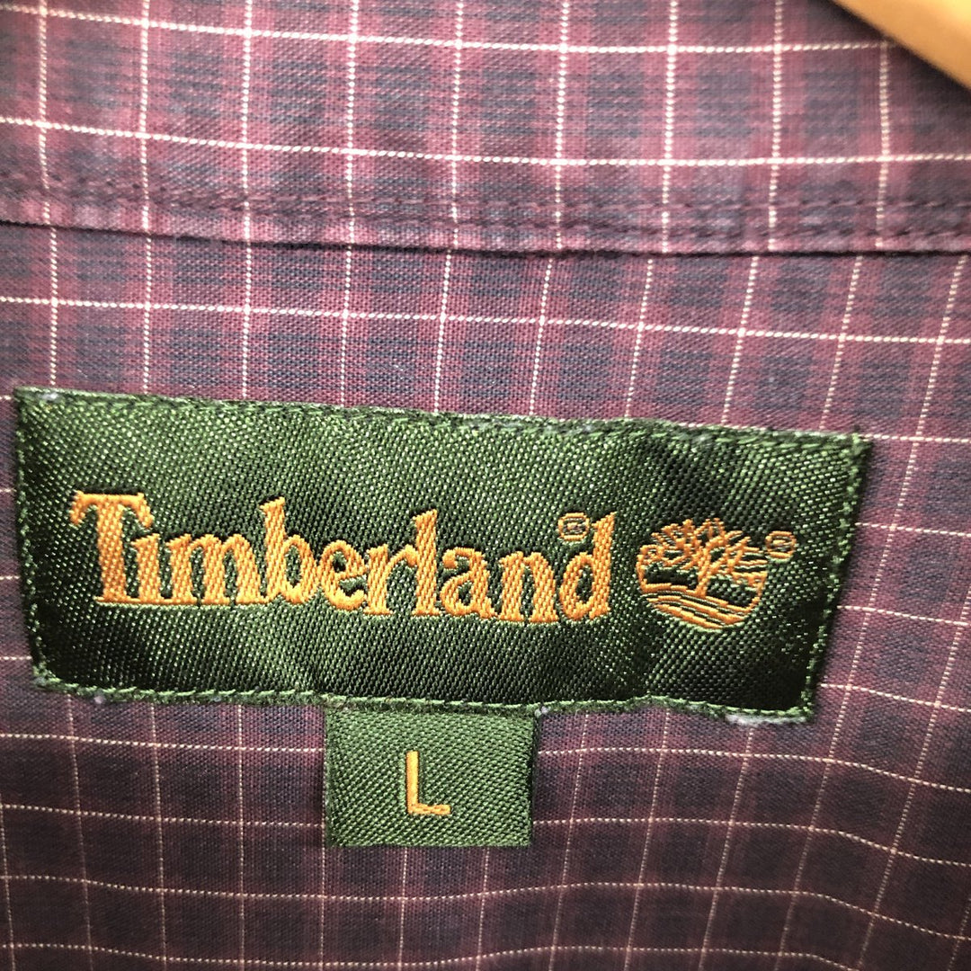 90s~00'S Timberland short sleeve button down check shirt men's L vintage /eaa461054