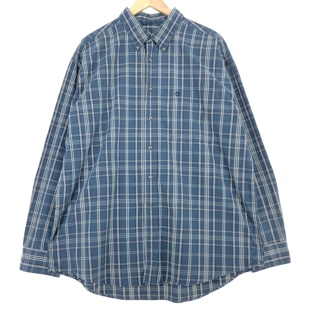 90s-00'S Timberland Long Sleeve Button Down Check Shirt Men's XL Vintage /eaa461055