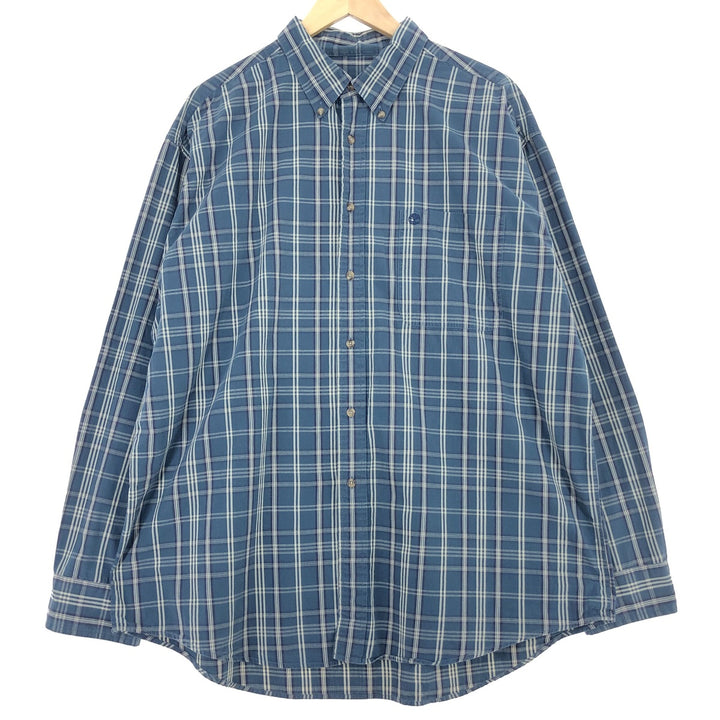 90s-00'S Timberland Long Sleeve Button Down Check Shirt Men's XL Vintage /eaa461055