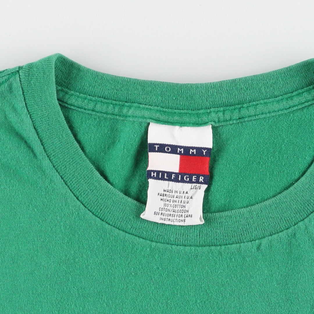 90'S Tommy Hilfiger TOMMY HILFIGER Short Sleeve Logo T-Shirt Made in USA Men's L Vintage /eaa461063