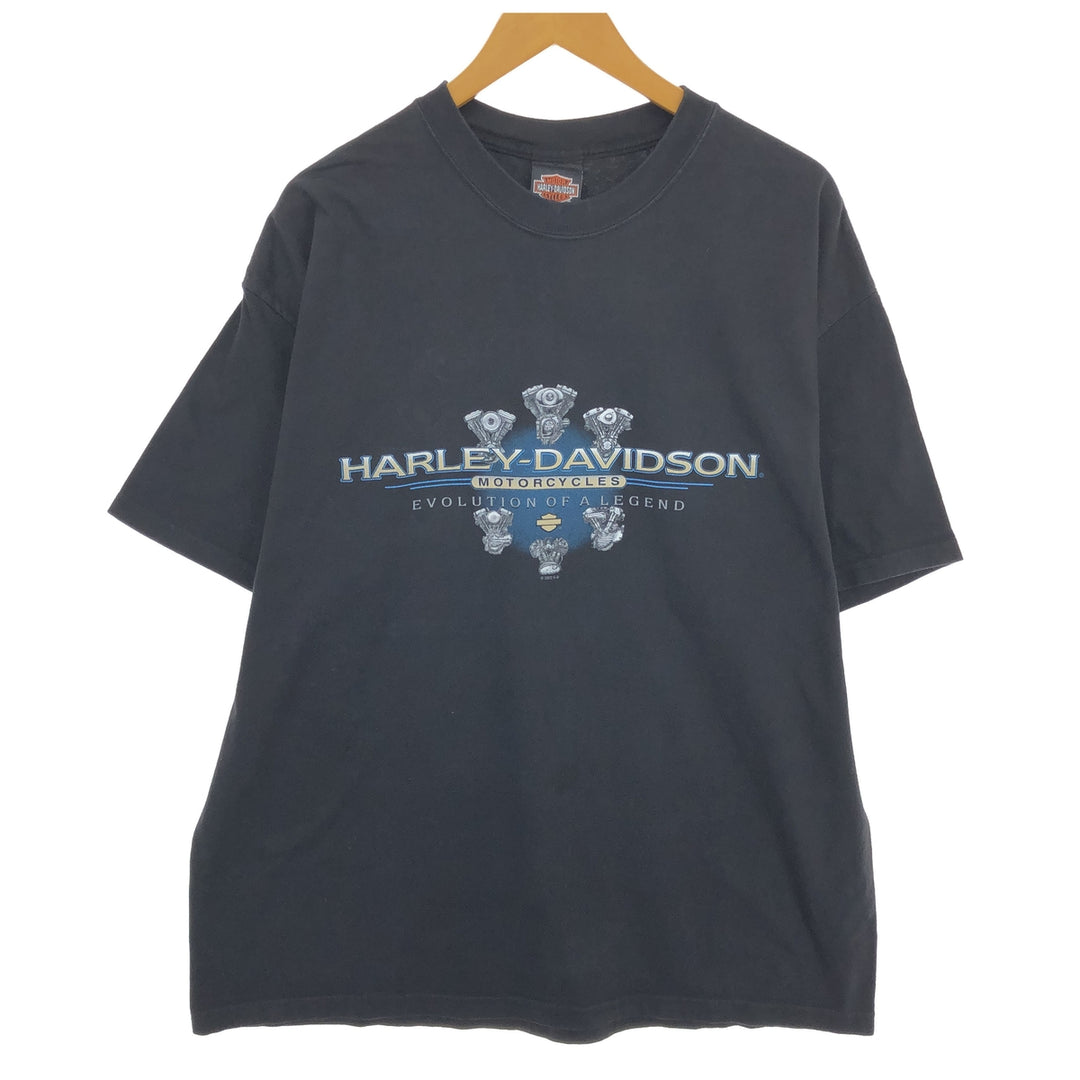 00'S Harley-Davidson Hanes Motorcycle Bike T-shirt Made in USA Men's XL /eaa461092