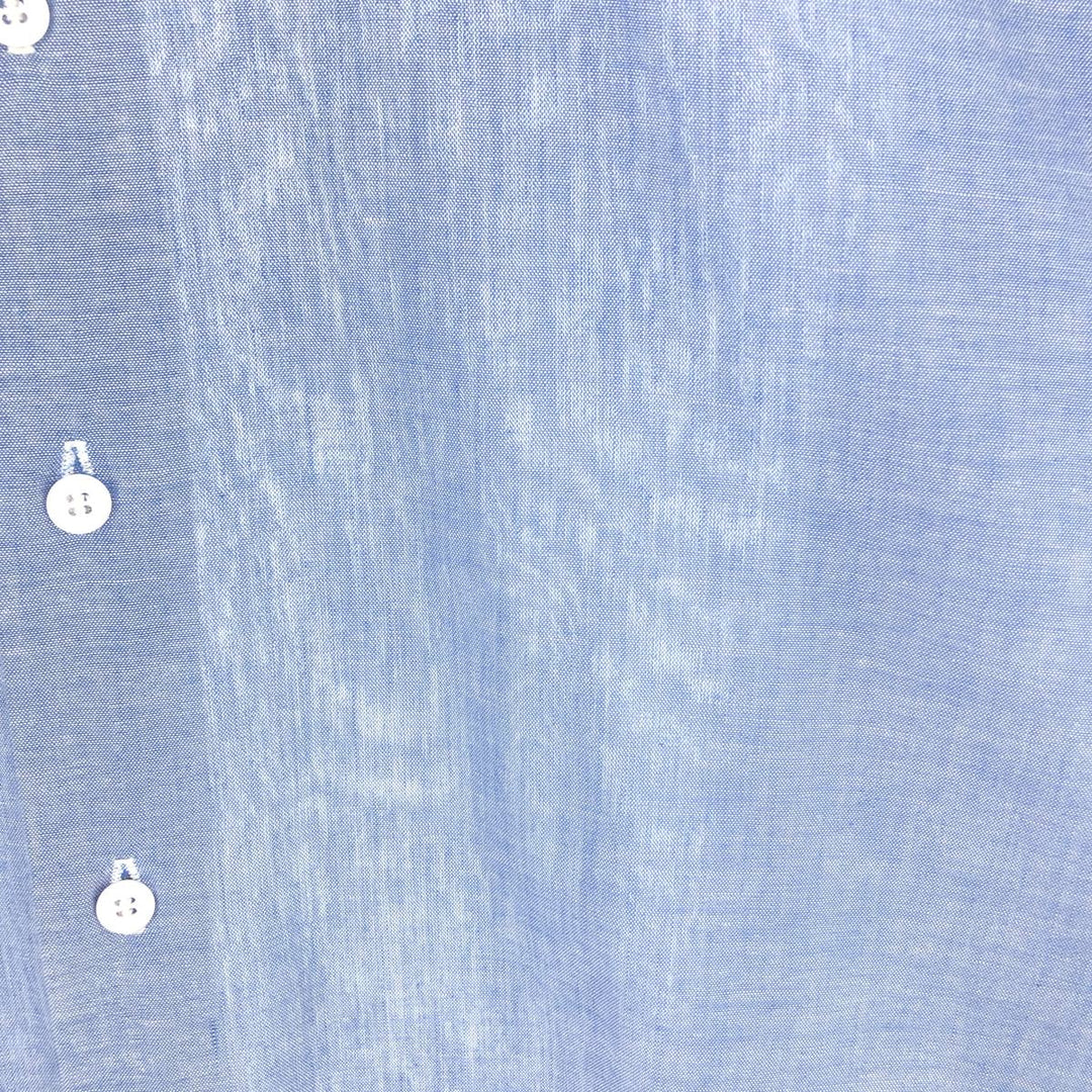 80'S Dickies Long Sleeve Work Shirt Made in USA Men's L polyester blue type Vintage Second Hand