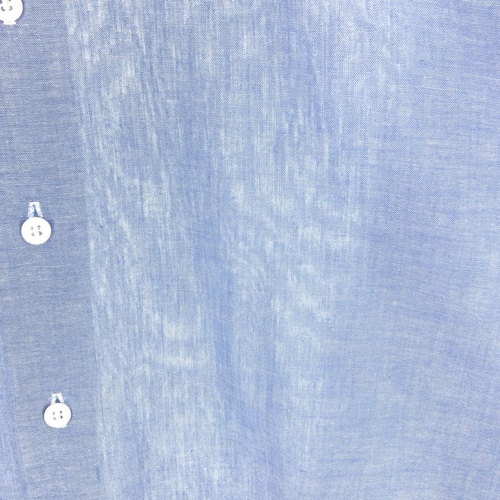 80'S Dickies Long Sleeve Work Shirt Made in USA Men's L polyester blue type Vintage Second Hand