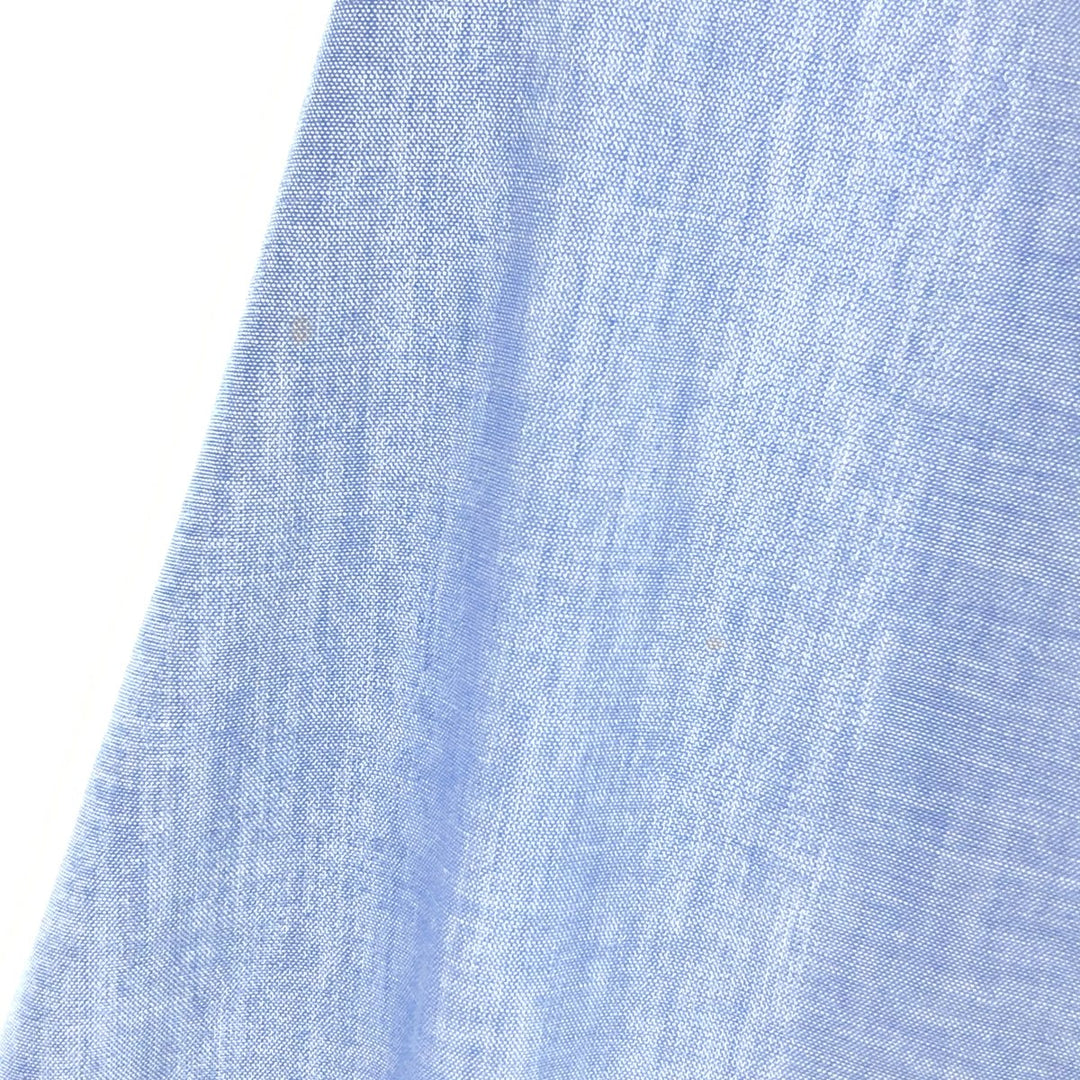 80'S Dickies Long Sleeve Work Shirt Made in USA Men's L polyester blue type Vintage Second Hand