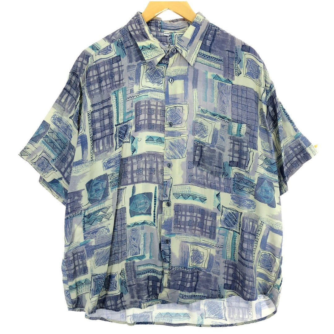 OBISPO All-over Print Short Sleeve Rayon Shirt Men's L /eaa461160