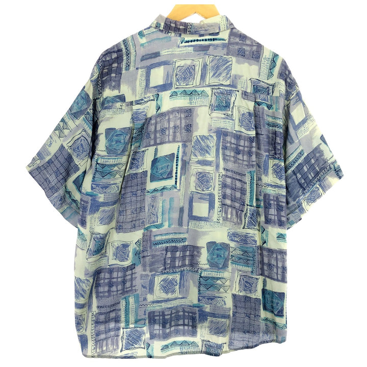 OBISPO All-over Print Short Sleeve Rayon Shirt Men's L /eaa461160