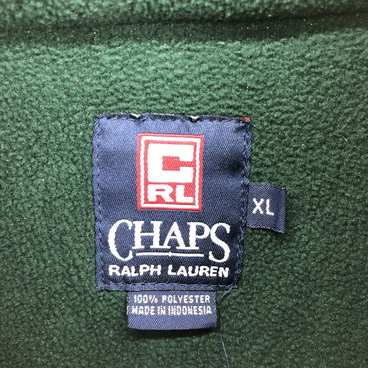 90'S Ralph Lauren CHAPS Half Zip Fleece Pullover Men's XL Long Sleeve Vintage /eaa461164