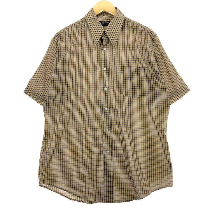 70'S PURITAN short sleeve check shirt, men's L, vintage /eaa461172