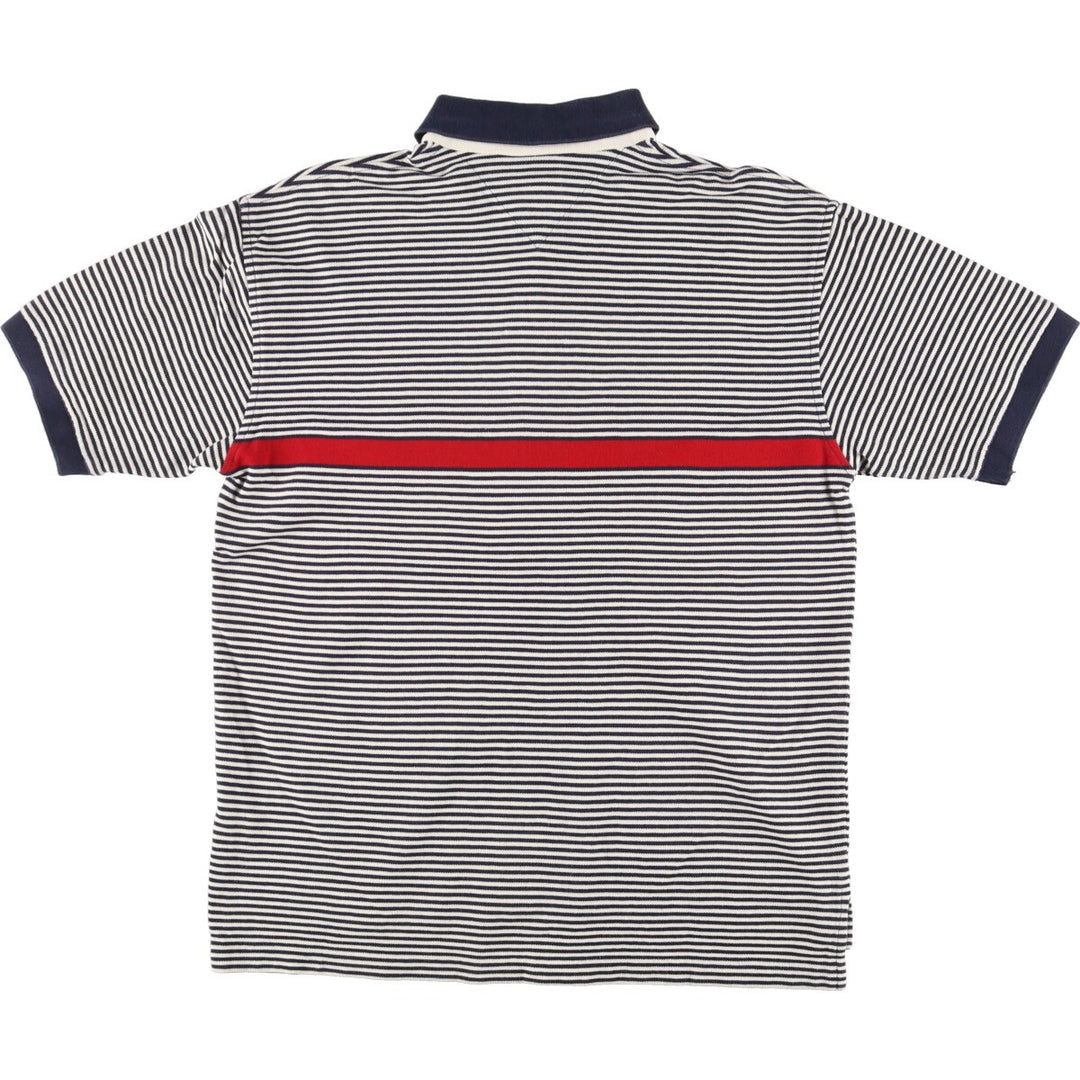 90'S ~ Tommy Hilfiger TOMMY HILFIGER Short Sleeve Striped Polo Shirt Men's L Vintage / eaa461183