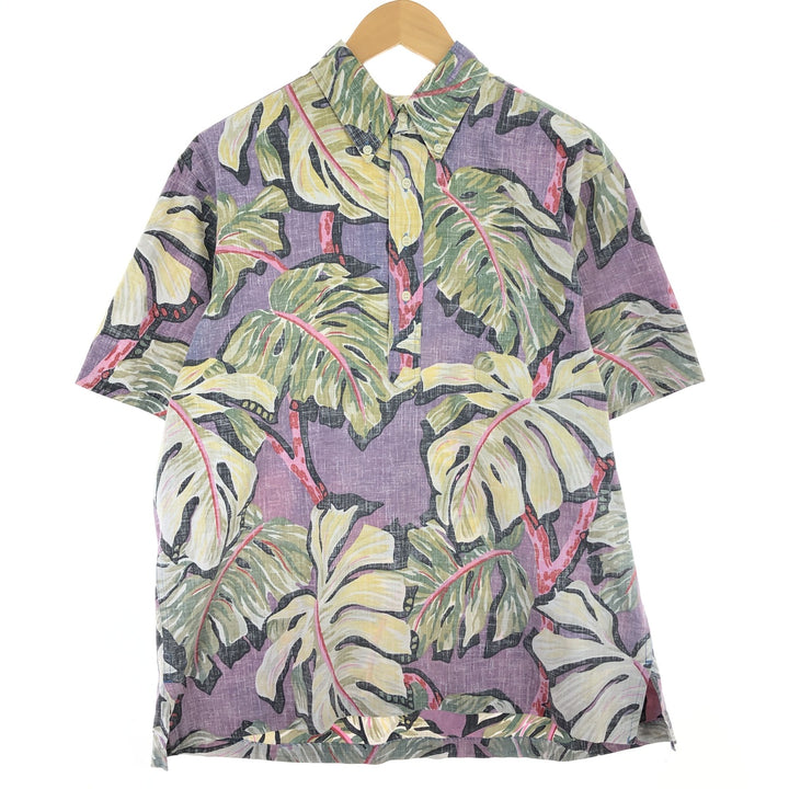 90'S Reyn Spooner Swimsuit Tag Bikini Tag All-Over Print Pullover Button-Down Hawaiian Aloha Shirt Made in Hawaii Men's L /eaa461188