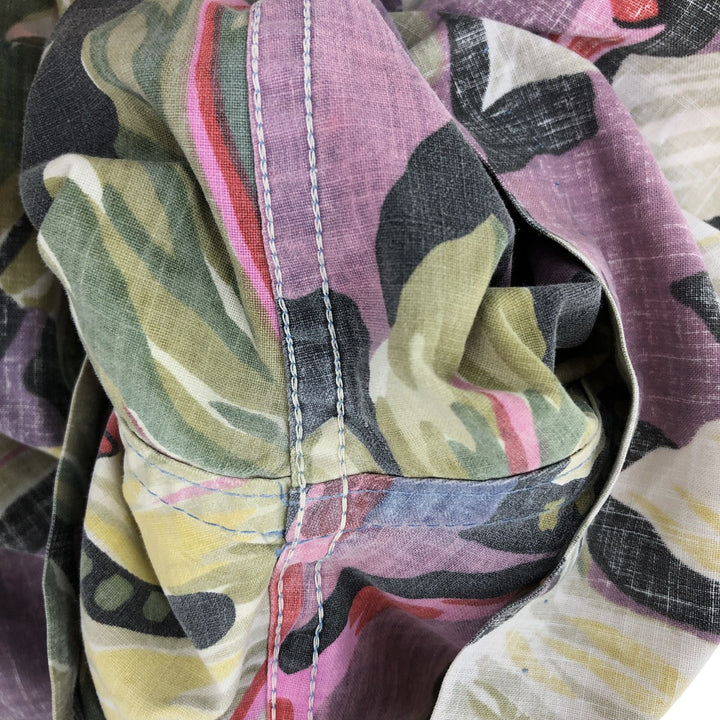 90'S Reyn Spooner Swimsuit Tag Bikini Tag All-Over Print Pullover Button-Down Hawaiian Aloha Shirt Made in Hawaii Men's L /eaa461188