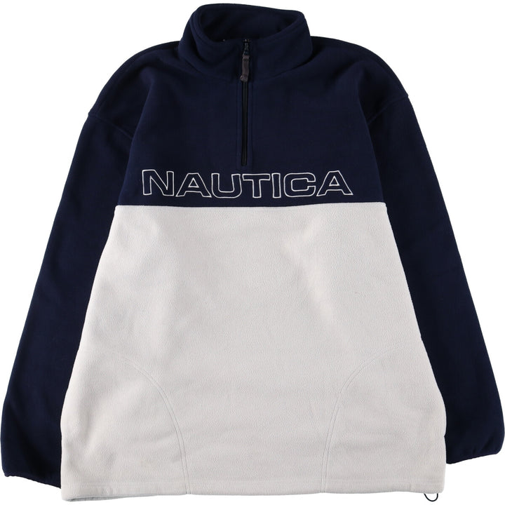 90'S Nautica Half Zip Fleece Pullover Made in USA Men's XL Vintage /eaa461222