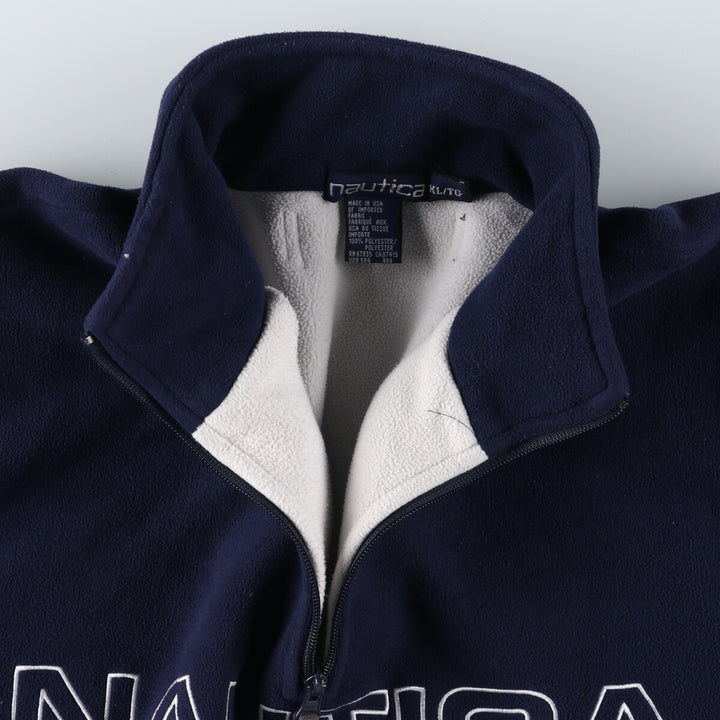 90'S Nautica Half Zip Fleece Pullover Made in USA Men's XL Vintage /eaa461222