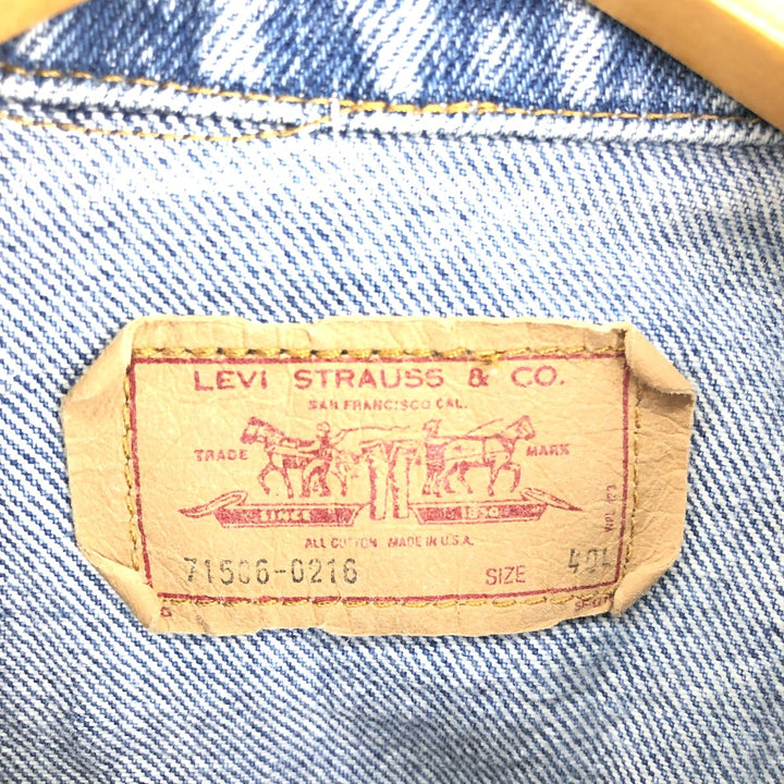 90'S Levi's 71506-0216 denim vest made in USA, men's size M /eaa461233