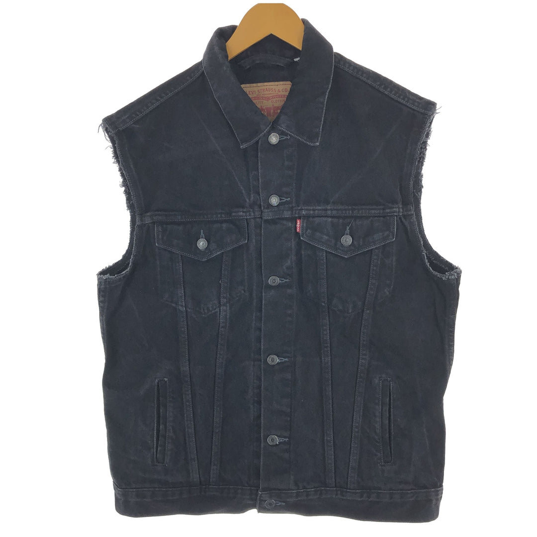 Levi's 70589 Cut-off Black Denim Vest Men's XL /eaa461234