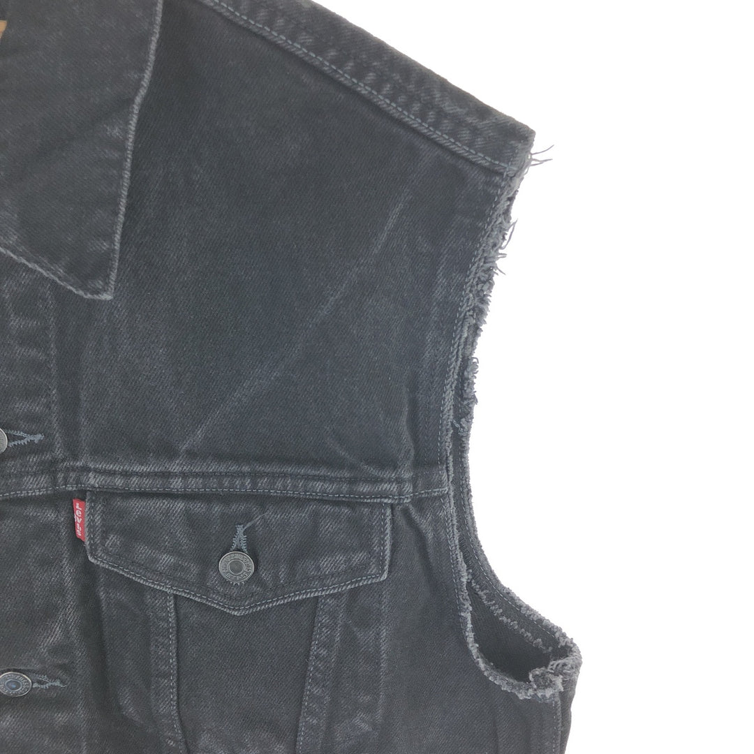 Levi's 70589 Cut-off Black Denim Vest Men's XL /eaa461234