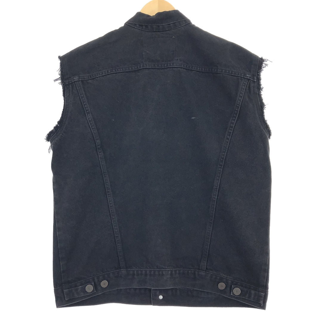 Levi's 610 0260 Cut-off Black Denim Vest Men's L /eaa461236