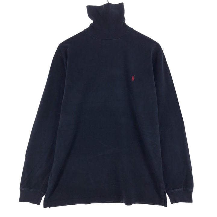 Ralph Lauren POLO by Ralph Lauren Turtleneck Long T-shirt Men's M cotton navy blue type Vintage Second Hand