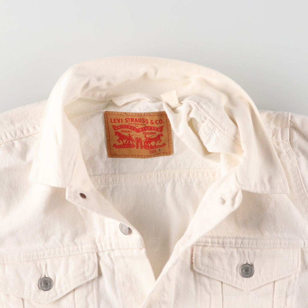 Levi's White Denim Jacket, G-Jean, Men's Size L / eaa461290