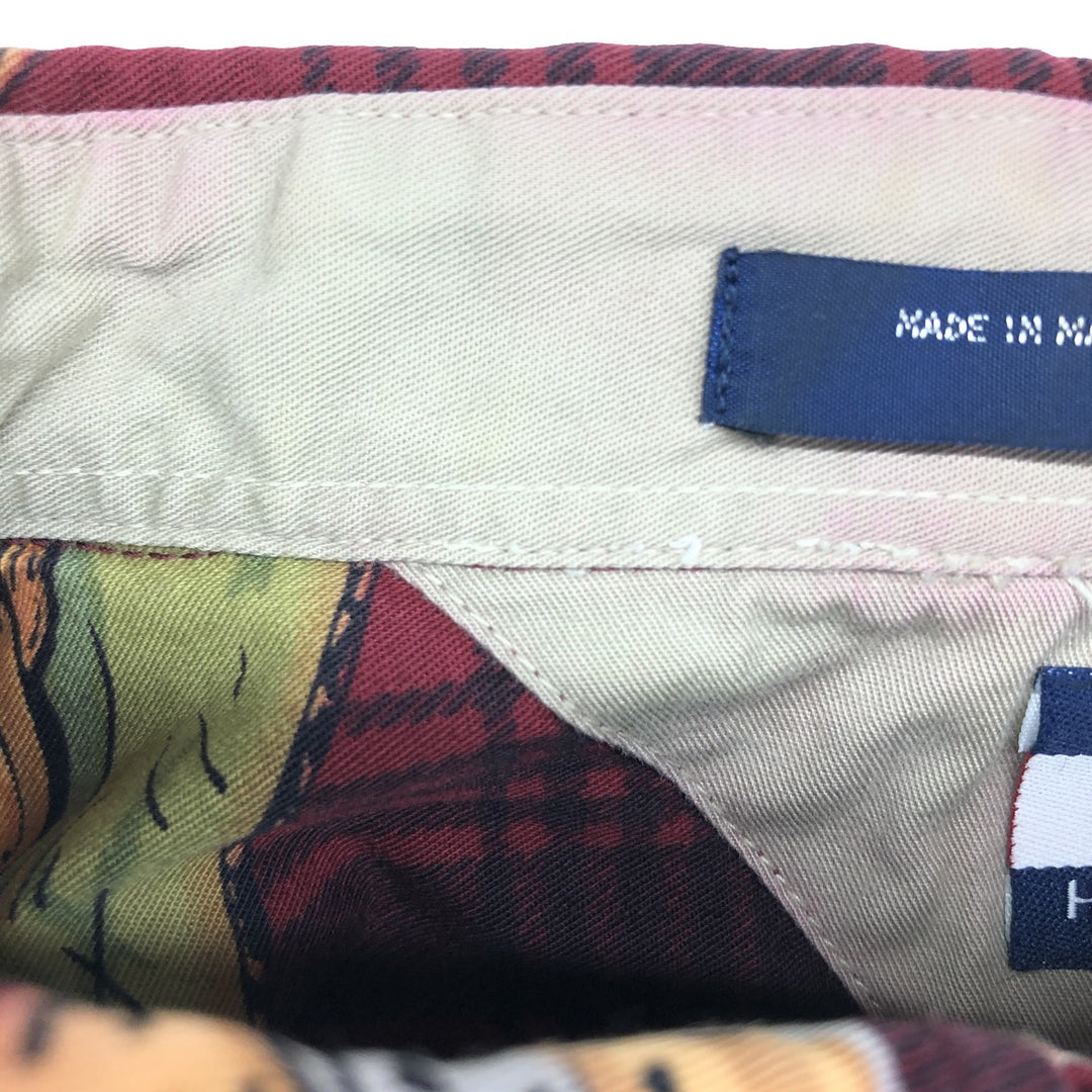 90'S Tommy Hilfiger Fish Pattern Long Sleeve Button Down Check Shirt Men's L Vintage /eaa461300