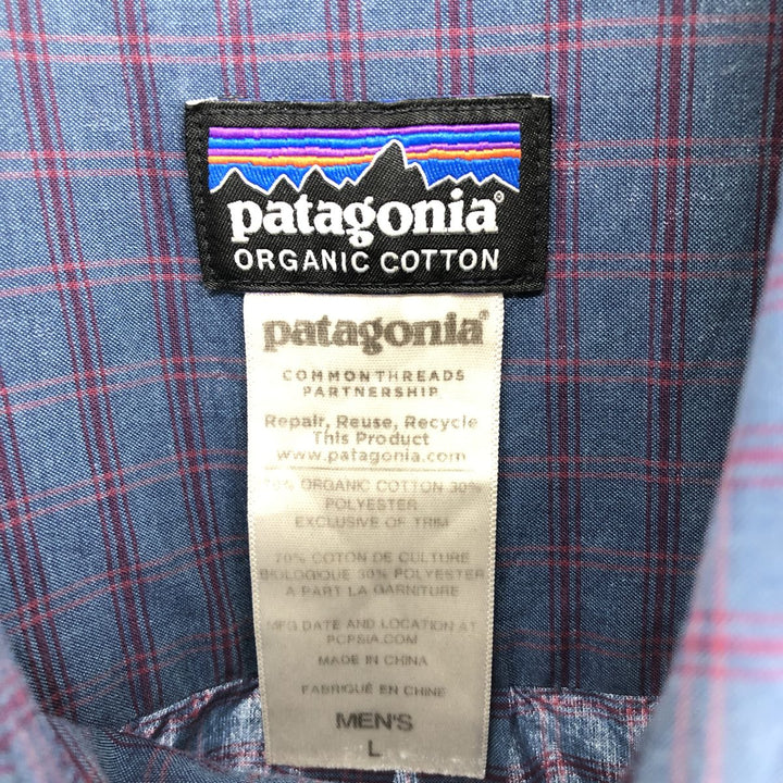 Patagonia ORGANIC COTTON Organic Cotton Long Sleeve Check Shirt Men's L /eaa461302