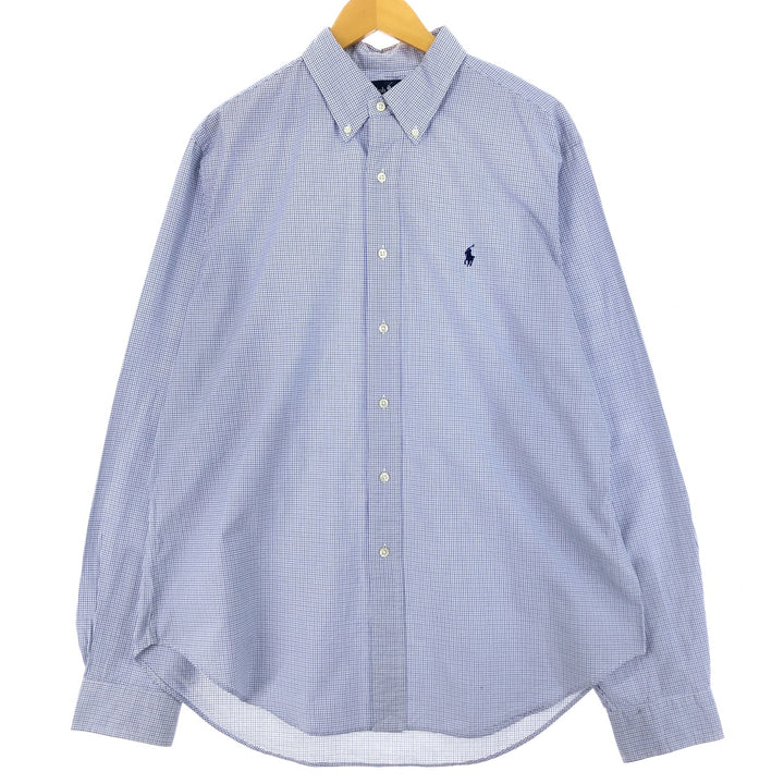 Ralph Lauren Classic Fit Long Sleeve Button Down Check Shirt Men's L /eaa461304
