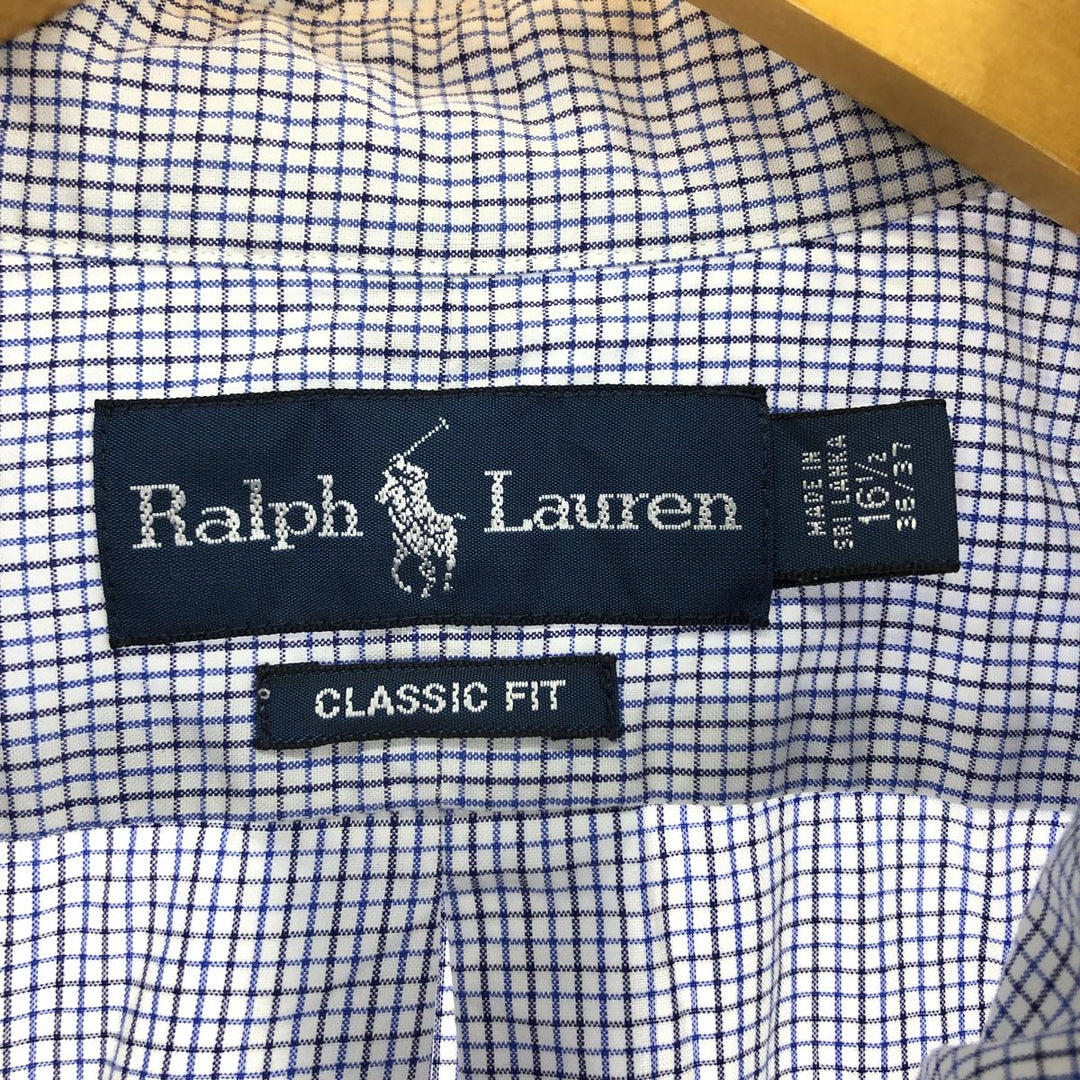 Ralph Lauren Classic Fit Long Sleeve Button Down Check Shirt Men's L /eaa461304