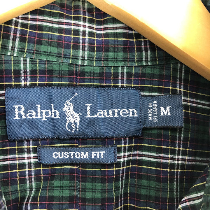 Ralph Lauren CUSTOM FIT Tartan Check Long Sleeve Button Down Check Shirt Men's M /eaa461313