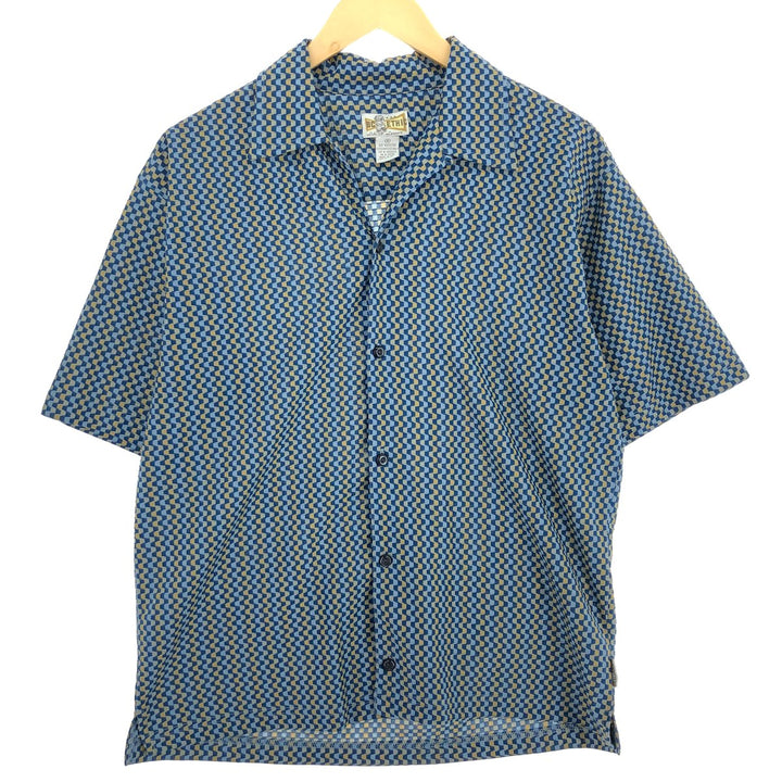 BC ETHIC All-over print short-sleeve open-collar poly shirt, men's L /eaa461333