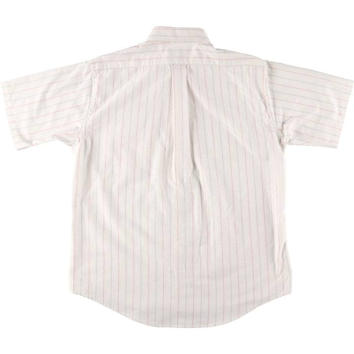 WINDSOR Button-down Short Sleeve Cotton Striped Shirt Size 17 Men's L Short Sleeve /eaa461348