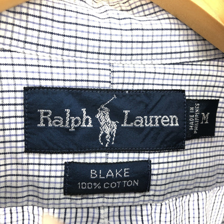 Ralph Lauren BLAKE long sleeve button down check shirt men's M /eaa461364