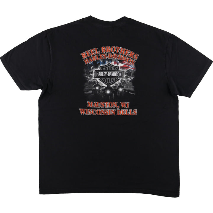 Harley-Davidson Eagle Pattern Large Print Motorcycle Bike T-Shirt Men's XL /eaa461389