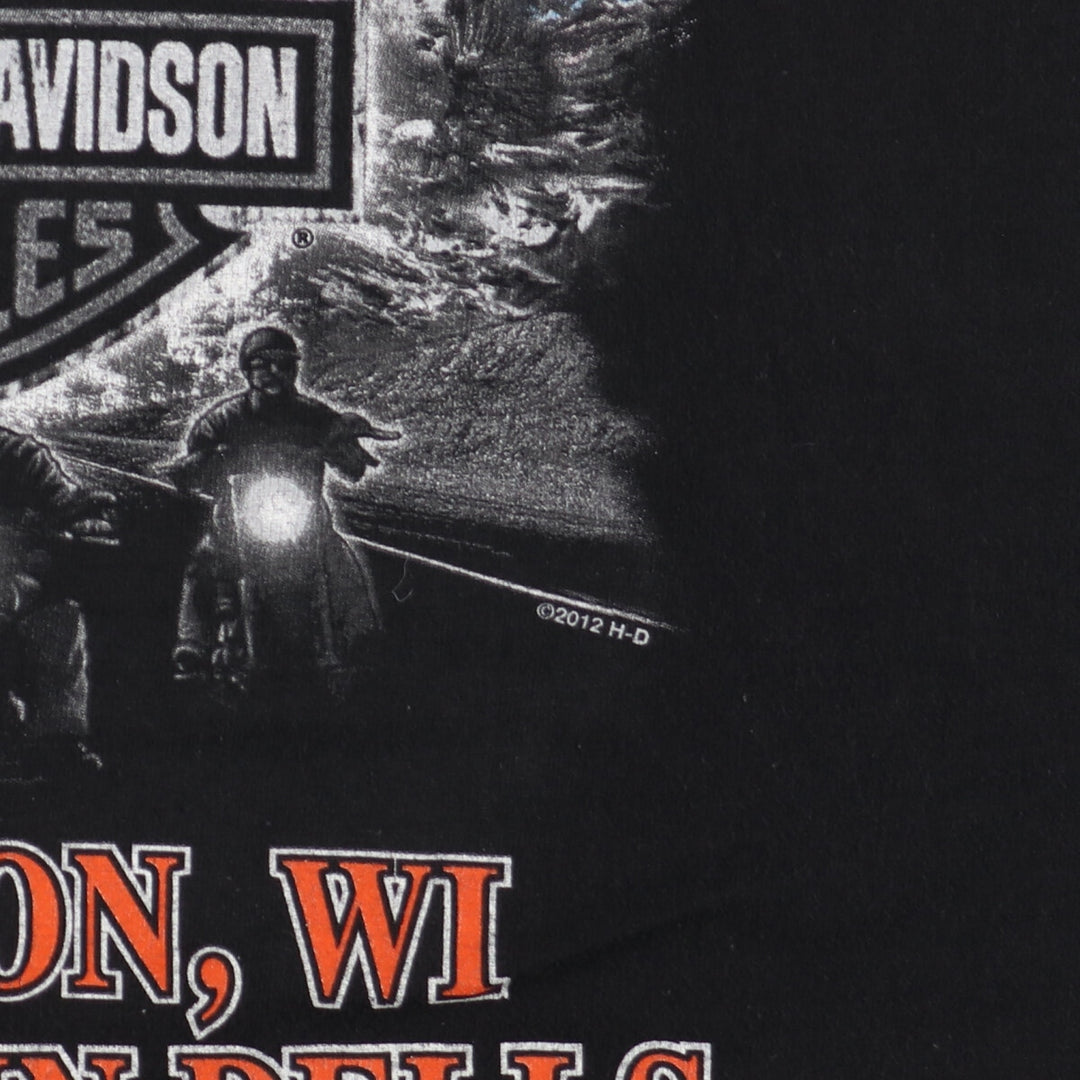 Harley-Davidson Eagle Pattern Large Print Motorcycle Bike T-Shirt Men's XL /eaa461389