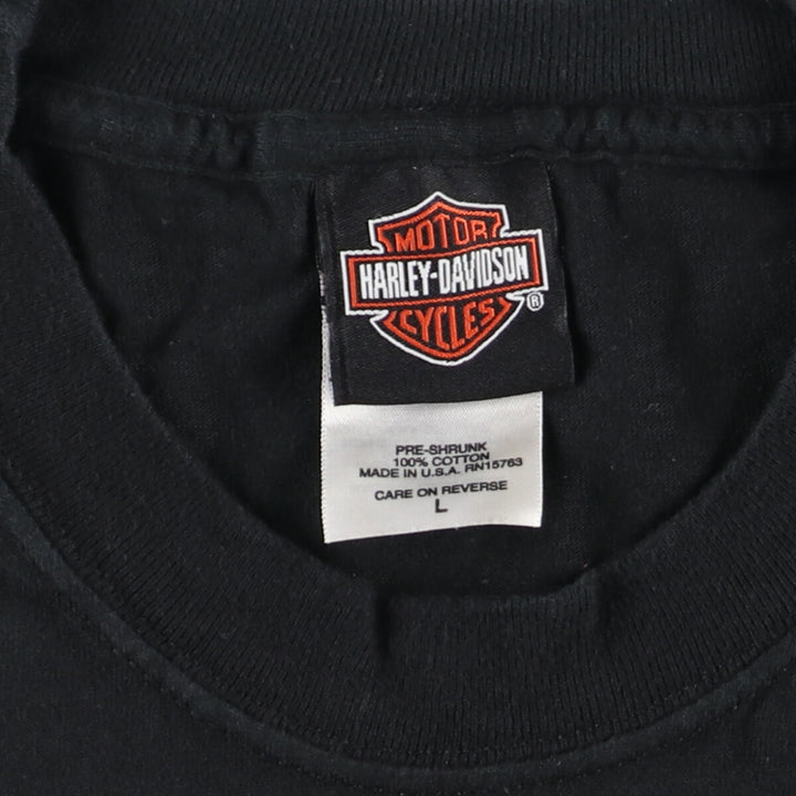 00'S Harley-Davidson Hanes Motorcycle Bike T-shirt Made in USA Men's L /eaa461393