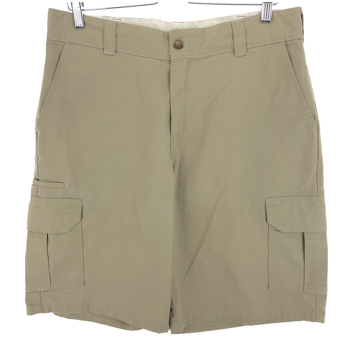Dickies Relaxed Fit Cargo Shorts, Half Pants, Men's, W35 polyester Beige type Vintage Second Hand