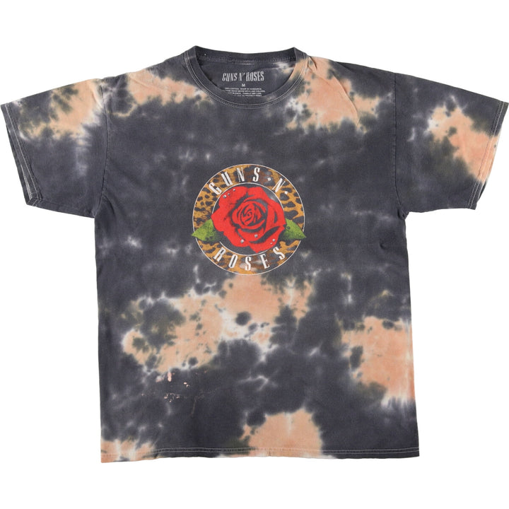 Guns N' Roses Tie-dye Pattern Band T-shirt, Men's M size / eaa461487