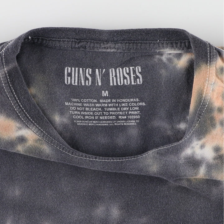 Guns N' Roses Tie-dye Pattern Band T-shirt, Men's M size / eaa461487