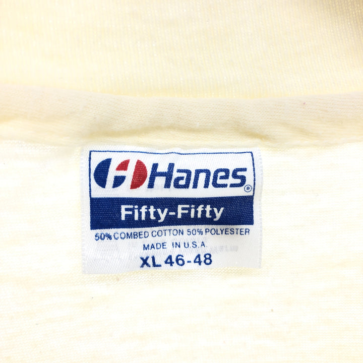 90'S Hanes FIFTY-FIFTY Printed T-shirt Made in USA Men's XL Vintage /eaa461525