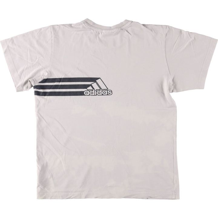 00'S Adidas logo print T-shirt, men's L cotton gray type Vintage Second Hand