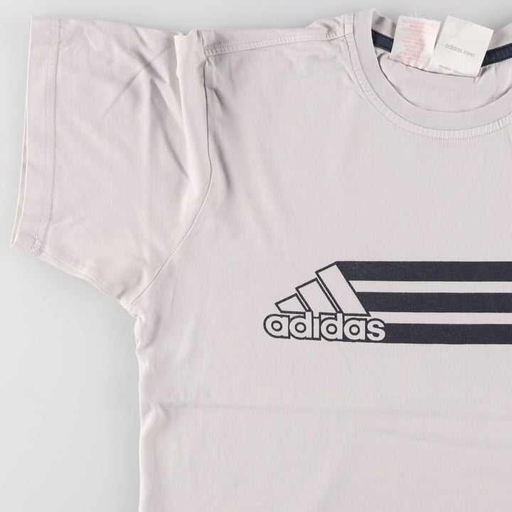 00'S Adidas logo print T-shirt, men's L cotton gray type Vintage Second Hand